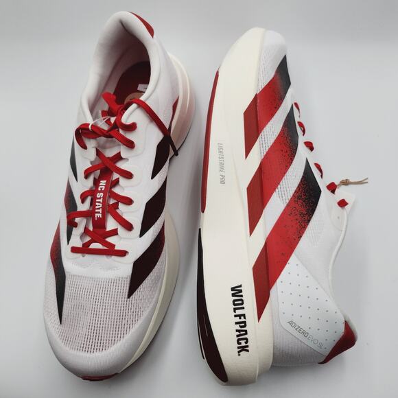 Mens Size 12 Adidas Running Shoes Adizero Evo SL NC State Low White Red JQ4571 main image 5